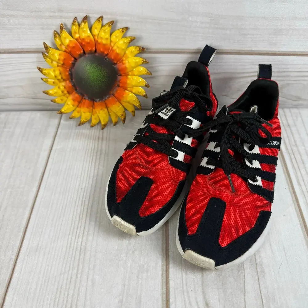Adidas‎ SL Loop Runner Red Black White Stripe Athletic Sneakers Size 5.5